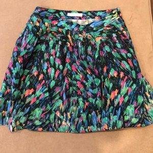 Colorful high waisted skater skirt